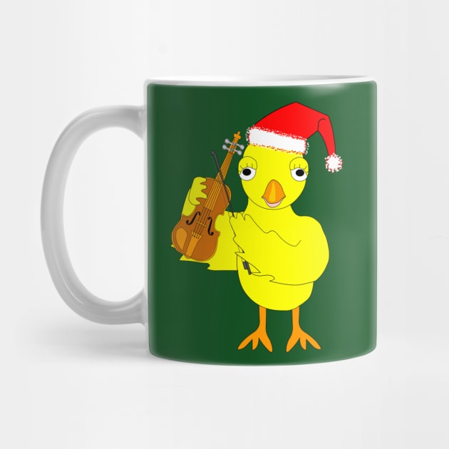 Santa Cap Violin Chick by Barthol Graphics